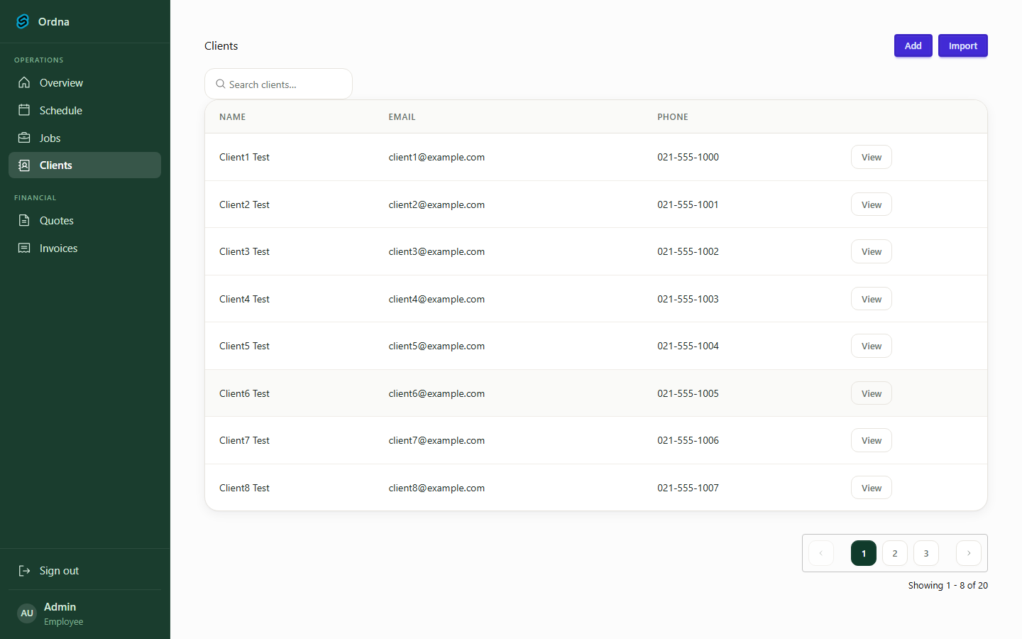 Client Records & CRM screenshot